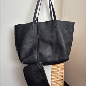 Mansur Gavriel Black Leather Tote